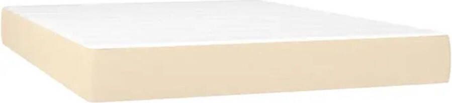 VidaXL -Boxspring-met-matras-stof-crèmekleurig-140x190-cm - Foto 2