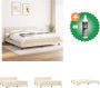 VidaXL Boxspringbed s Bedframe Crème 203 x 200 x 25 cm Pocketvering matras Middelharde ondersteuning Huidvriendelijk topmatras Multiplex lattenbodem Levering inclusief montagehandleiding Bed Inclusief Reiniger - Thumbnail 1