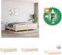 VidaXL Boxspringbed s Bedframe Crème 203 x 200 x 25 cm Pocketvering matras Middelharde ondersteuning Huidvriendelijk topmatras Multiplex lattenbodem Levering inclusief montagehandleiding Bed Inclusief Reiniger - Thumbnail 2