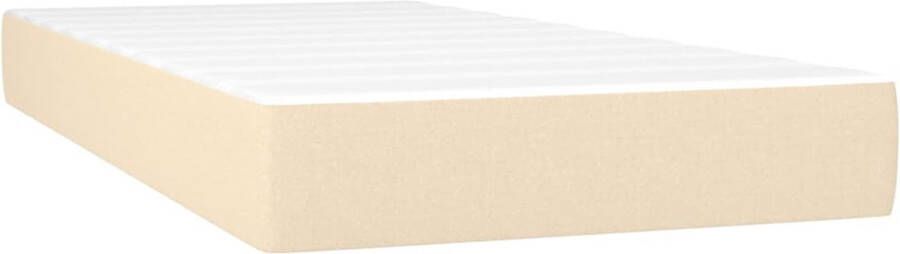 VidaXL Boxspring met matras stof crÃ¨mekleurig 90x190 cm - Foto 5