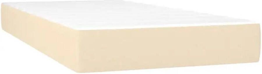 VidaXL Boxspring met matras stof crÃ¨mekleurig 90x200 cm - Foto 10