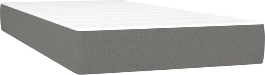 VidaXL -Boxspring-met-matras-stof-donkergrijs-100x200-cm - Foto 2