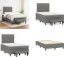 VidaXL Boxspring met matras stof donkergrijs 120x200 cm Boxspring Boxsprings Pocketveringbed Bed - Thumbnail 2