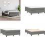 VidaXL Boxspring met matras stof donkergrijs 140x200 cm Boxspring Boxsprings Bed Slaapmeubel - Thumbnail 10