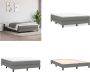 VidaXL Boxspring met matras stof donkergrijs 140x200 cm Boxspring Boxsprings Bed Slaapmeubel - Thumbnail 8