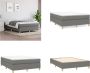 VidaXL Boxspring met matras stof donkergrijs 140x200 cm Boxspring Boxsprings Bed Slaapmeubel - Thumbnail 9