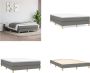 VidaXL Boxspring met matras stof donkergrijs 140x200 cm Boxspring Boxsprings Bed Slaapmeubel - Thumbnail 7