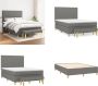 VidaXL Boxspring met matras stof donkergrijs 140x200 cm Boxspring Boxsprings Pocketveringbed Bed - Thumbnail 1