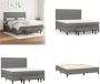 VidaXL Boxspring met matras stof donkergrijs 160x200 cm Boxspring Boxsprings Pocketveringbed Bed - Thumbnail 2