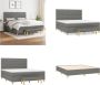 VidaXL Boxspring met matras stof donkergrijs 180x200 cm Boxspring Boxsprings Pocketveringbed Bed - Thumbnail 1