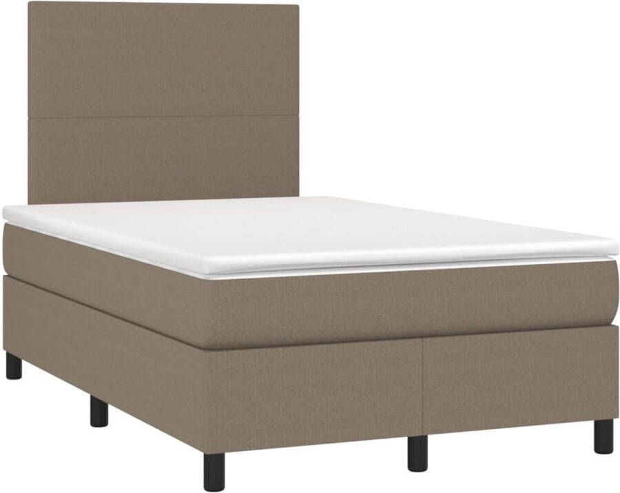 VidaXL -Boxspring-met-matras-stof-taupe-120x190-cm - Foto 2