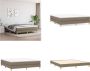 VidaXL Boxspring met matras stof taupe 160x200 cm Boxspring Boxsprings Bed Slaapmeubel - Thumbnail 3