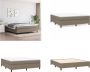 VidaXL Boxspring met matras stof taupe 160x200 cm Boxspring Boxsprings Bed Slaapmeubel - Thumbnail 2