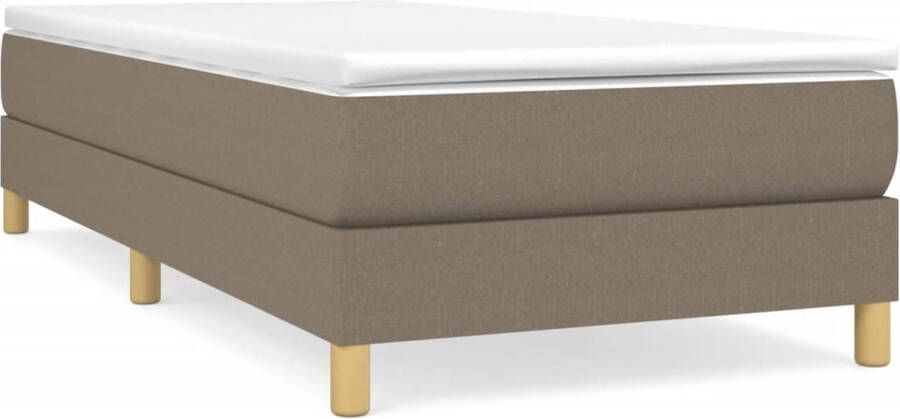 VidaXL -Boxspring-met-matras-stof-taupe-90x190-cm - Foto 6