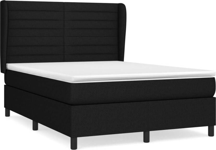 Vida XL Boxspring met matras stof zwart 140x190 cm SKU: V3144417 - Foto 5