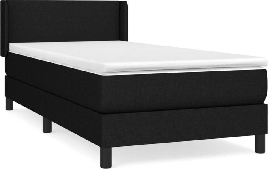 Vida XL Boxspring met matras stof zwart 90x190 cm SKU: V3126207 - Foto 4