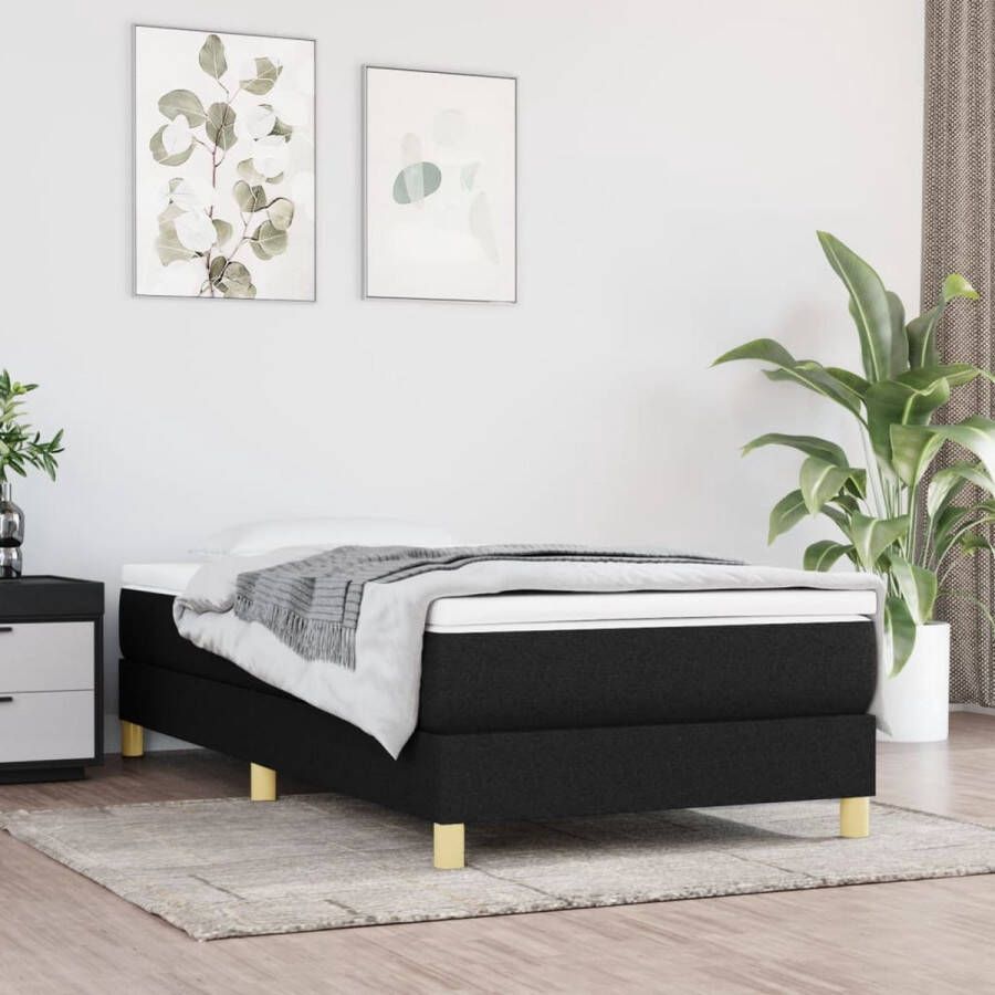 Vida XL Boxspring met matras stof zwart 90x190 cm SKU: V3144039 - Foto 4