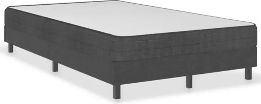 VidaXL -Boxspring-stof-donkergrijs-120x200-cm - Foto 2