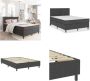 VidaXL Boxspring stof donkergrijs 140x200 cm Boxspring Boxsprings Boxspringbed Boxspringbedden - Thumbnail 2