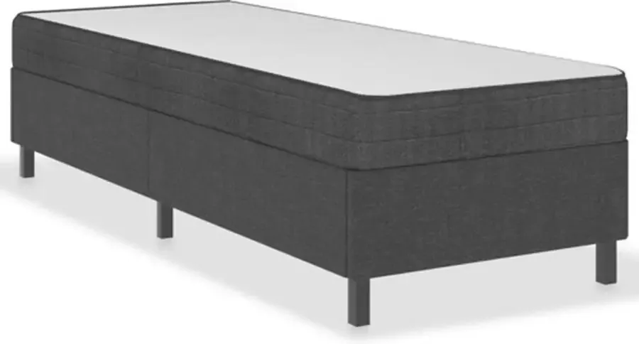 VidaXL -Boxspring-stof-donkergrijs-80x200-cm - Foto 2