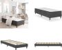 VidaXL Boxspring stof donkergrijs 80x200 cm Boxspring Boxsprings Boxspringbed Boxspringbedden - Thumbnail 2