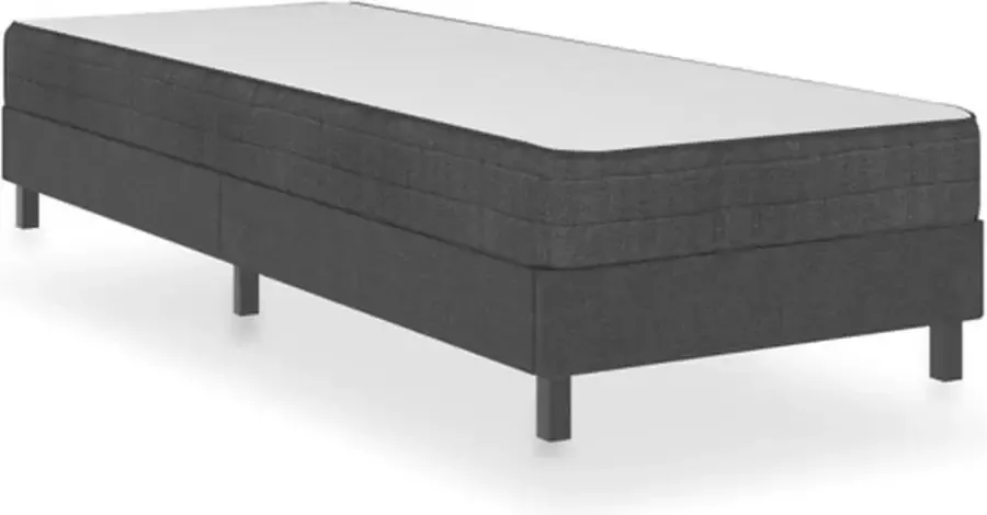 VidaXL -Boxspring-stof-donkergrijs-90x200-cm - Foto 3