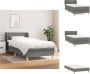 VidaXL Boxspringbed 203x103x78 88cm Donkergrijs Pocketvering matras Middelharde ondersteuning Huidvriendelijk topmatras Bed - Thumbnail 1