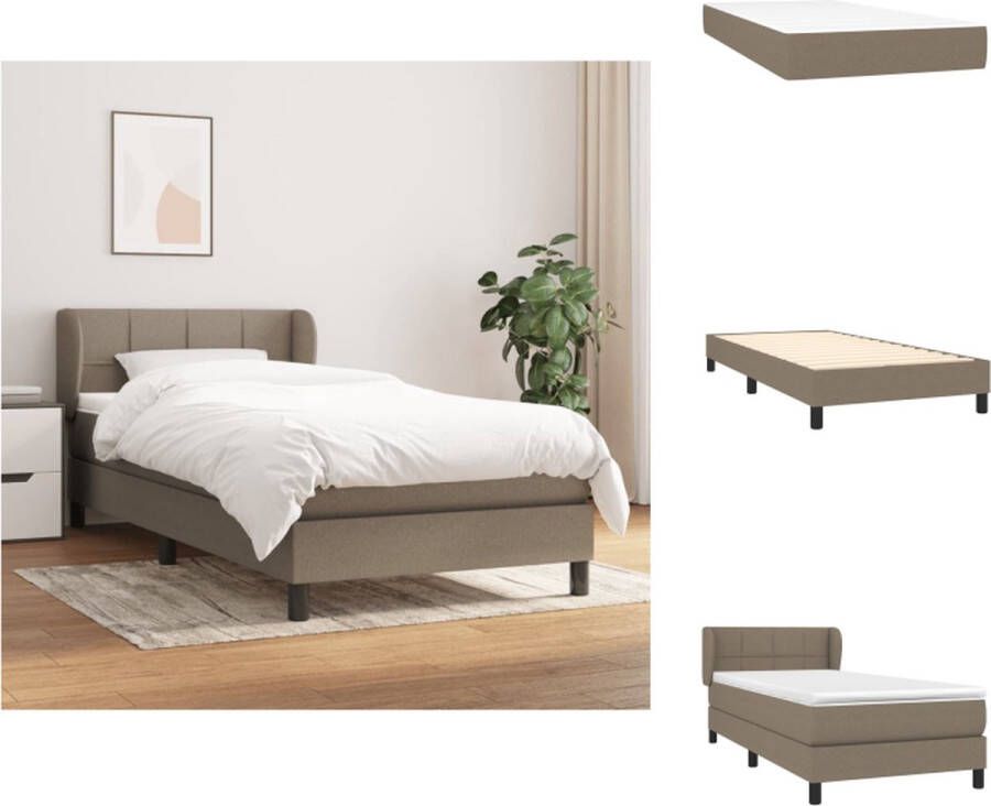 vidaXL Boxspringbed Comfort Bedden en Matrassen 100x200 Inclusief Matras en Topmatras Bed