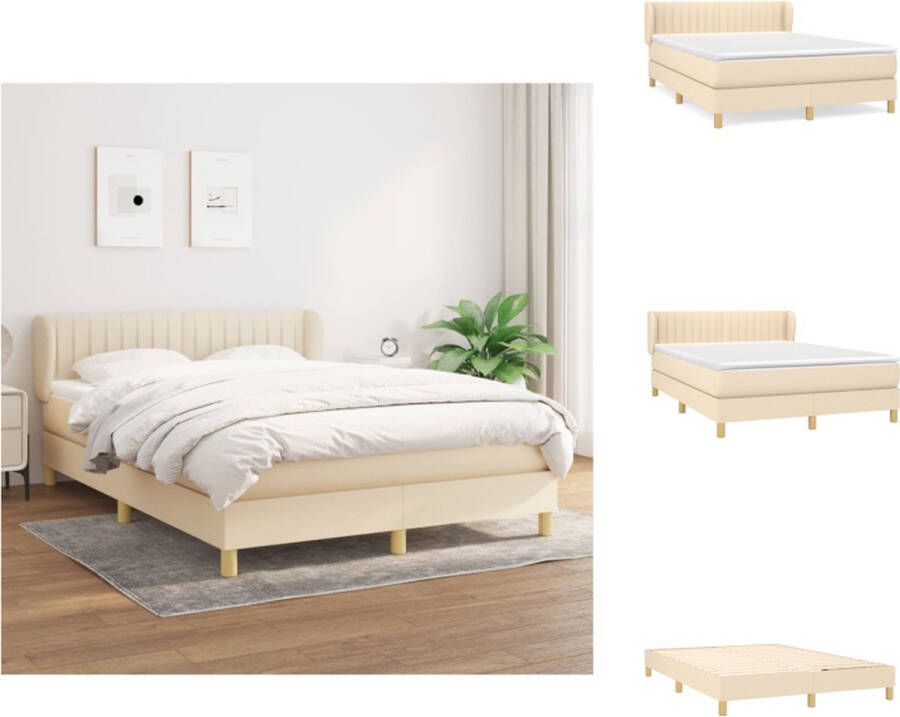 VidaXL Boxspringbed Serene Night Bedden 193 x 147 x 78 88 cm Duurzaam Verstelbaar hoofdbord Pocketvering matras Middelharde ondersteuning Huidvriendelijk topmatras Inclusief montagehandleiding Bed - Foto 3