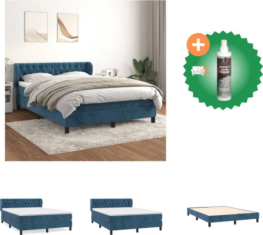 VidaXL Bedframe massief grenenhout zwart 150x200 cm UK King Bedframe Bedframes Bed Bedbodem