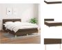 VidaXL Boxspringbed Donkerbruin 193 x 144 x 78 88 cm Pocketvering matras Middelharde ondersteuning Bed - Thumbnail 2