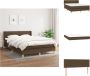 VidaXL Boxspringbed Donkerbruin 193 x 147 x 78 88 cm Pocketvering matras Middelharde ondersteuning Bed - Thumbnail 1