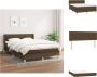 VidaXL Boxspringbed Donkerbruin 193 x 147 x 78 88 cm Pocketvering matras Middelharde ondersteuning Bed - Thumbnail 2