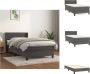 VidaXL Boxspringbed Donkergrijs fluweel 193 x 93 x 78 88 cm Pocketvering matras Middelharde ondersteuning Huidvriendelijk topmatras Bed - Thumbnail 1