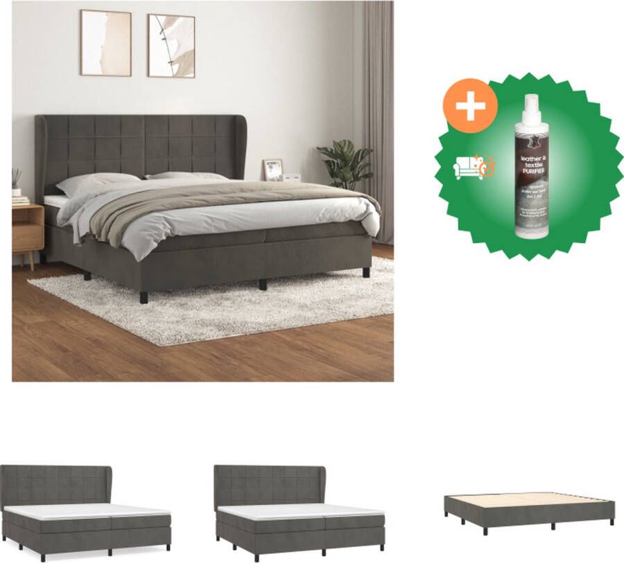 VidaXL Bedframe met hoofdbord kunstleer bruin 200x200 cm Bedframe Met Hoofdbord Bedframes Met Hoofdborden Bedframe Bed