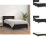 VidaXL Boxspringbed Kunstleer Pocketvering Middelharde ondersteuning Inclusief matras en topmatras Bed - Thumbnail 1