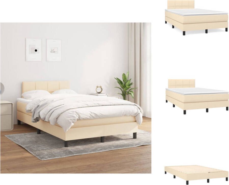 VidaXL Boxspringbed 203 x 120 x 78 88 cm Duurzaam materiaal Verstelbaar hoofdbord Comfortabele ondersteuning Pocketvering matras Middelharde ondersteuning Huidvriendelijk topmatras Inclusief montagehandleiding Bed - Foto 3