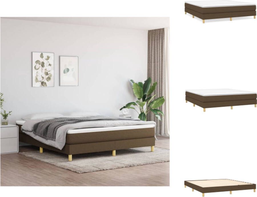 VidaXL Boxspringbed Pocketvering Middelharde ondersteuning Huidvriendelijk topmatras 180 x 200 x 25 cm (B x L x H) Bed - Foto 2