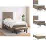 VidaXL Boxspringbed taupe 203x90x118 128cm pocketvering matras middelharde ondersteuning huidvriendelijk topmatras multifunctioneel bankje Bed - Thumbnail 1