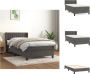 VidaXL Boxspringbed Zacht Fluweel 100 x 200 cm Comfortabele Ondersteuning Pocketvering Matras Middelharde Ondersteuning Huidvriendelijk Topmatras Bed - Thumbnail 1