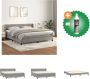 VidaXL Boxspringbed Zacht Fluweel 180 x 200 Pocketvering Middelharde Ondersteuning Huidvriendelijk Topmatras Bed Inclusief Reiniger - Thumbnail 1