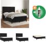 VidaXL Boxspringbed Zacht fluweel Praktisch hoofdbord Pocketvering matras Middelharde ondersteuning Huidvriendelijk topmatras Bed Inclusief Reiniger - Thumbnail 1