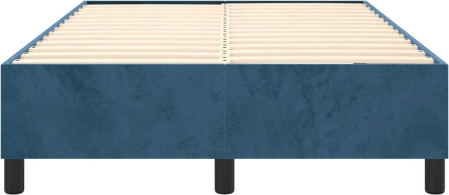 VIDAXL Bedframe zonder matras 120x200 cm fluweel donkerblauw - Foto 2