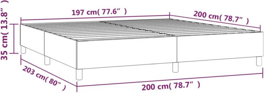 VIDAXL Bedframe zonder matras 200x200 cm fluweel donkerblauw - Foto 2