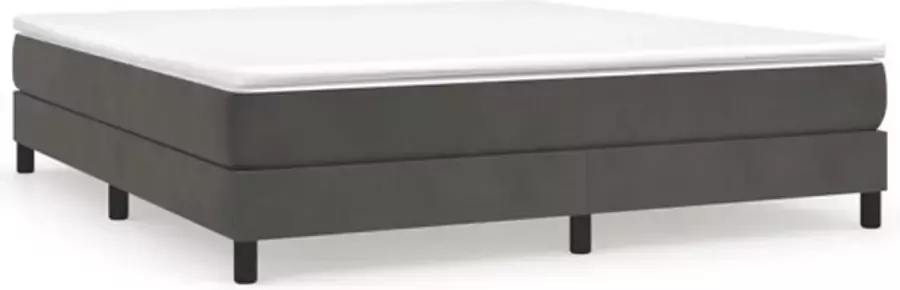 VidaXL Bedframe zonder matras 160x200 cm fluweel donkergrijs - Foto 6