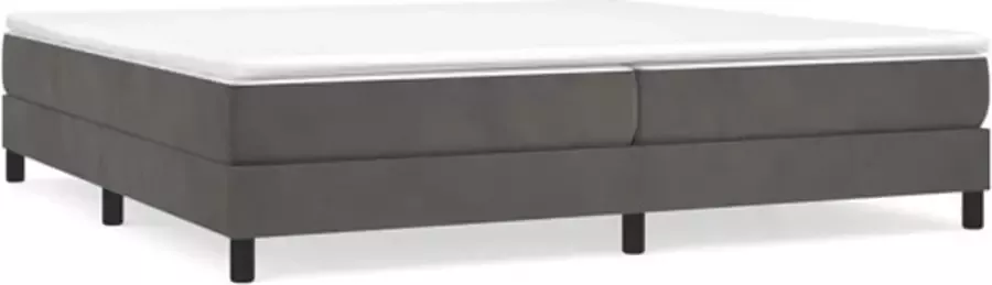 VidaXL Bedframe zonder matras 200x200 cm fluweel donkergrijs - Foto 3