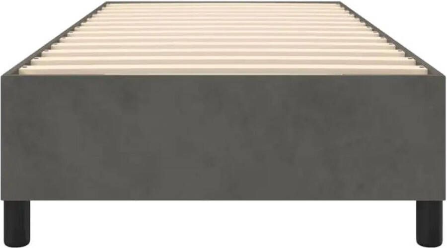 VidaXL Bedframe zonder matras 90x190 cm fluweel donkergrijs - Foto 2