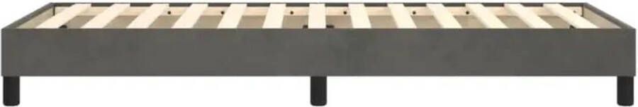 VidaXL Bedframe zonder matras 90x200 cm fluweel donkergrijs - Foto 4