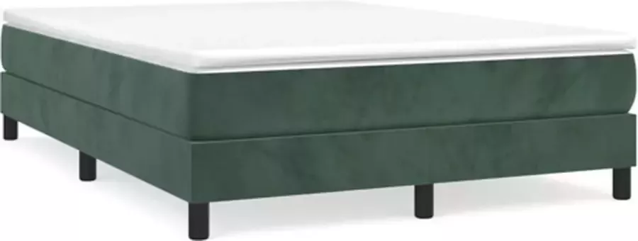 VidaXL Bedframe zonder matras 140x200 cm fluweel donkergroen - Foto 4