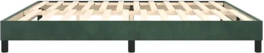 VidaXL Bedframe zonder matras 200x200 cm fluweel donkergroen - Foto 4